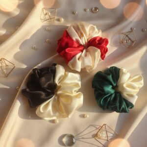 silken luxe: handcrafted hair bows & scrunchies.