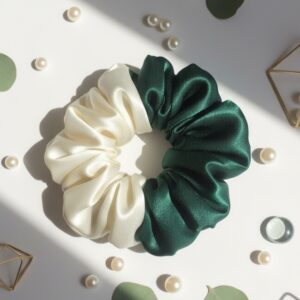 luxe satin hair bow and scrunchie collection.