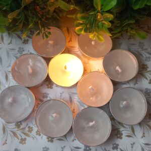 classic unscented tealight candles – 10 piece eco friendly set by pnnstyle®