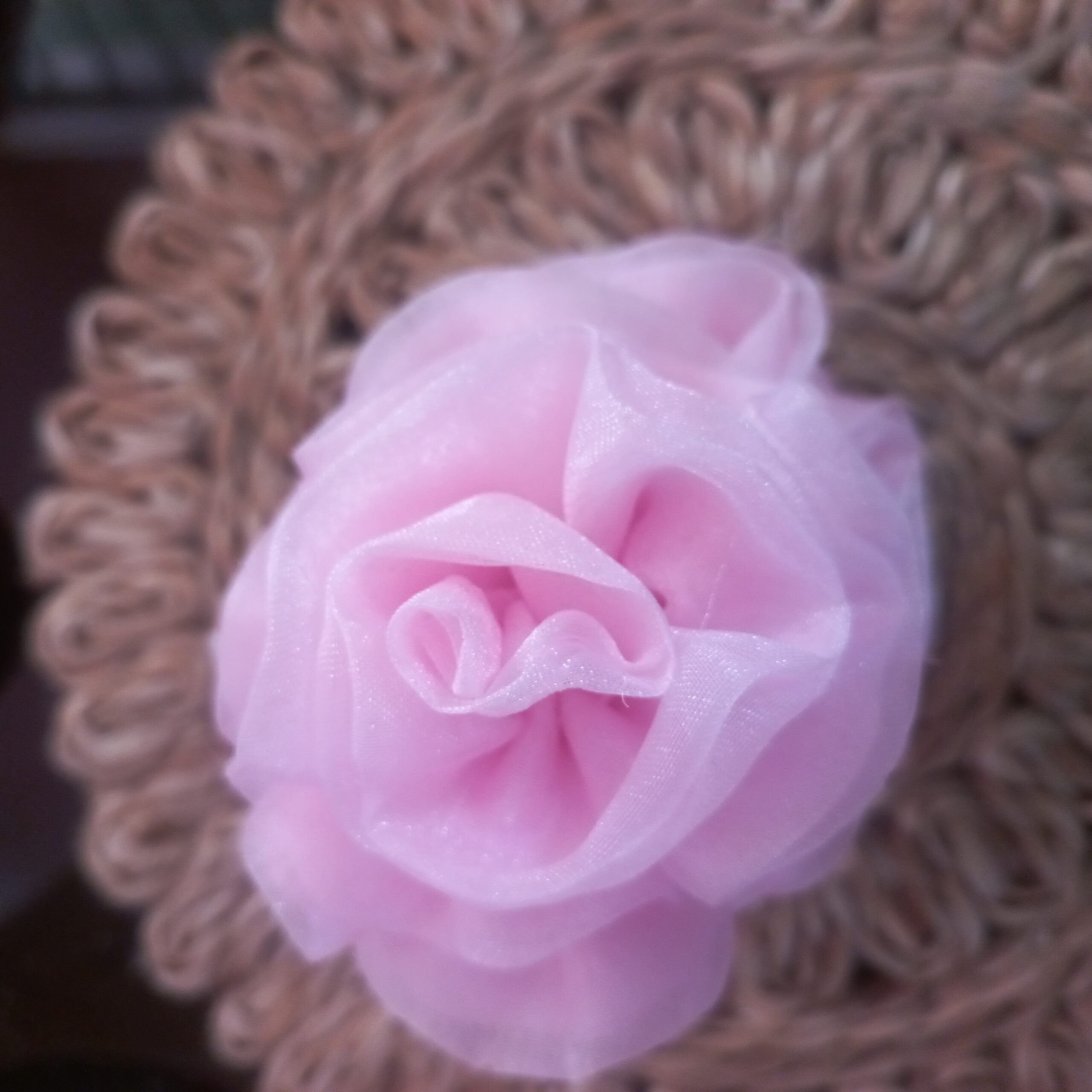 handcrafted organza rose hair clip & brooch handcrafted organza rose hair clip & brooch